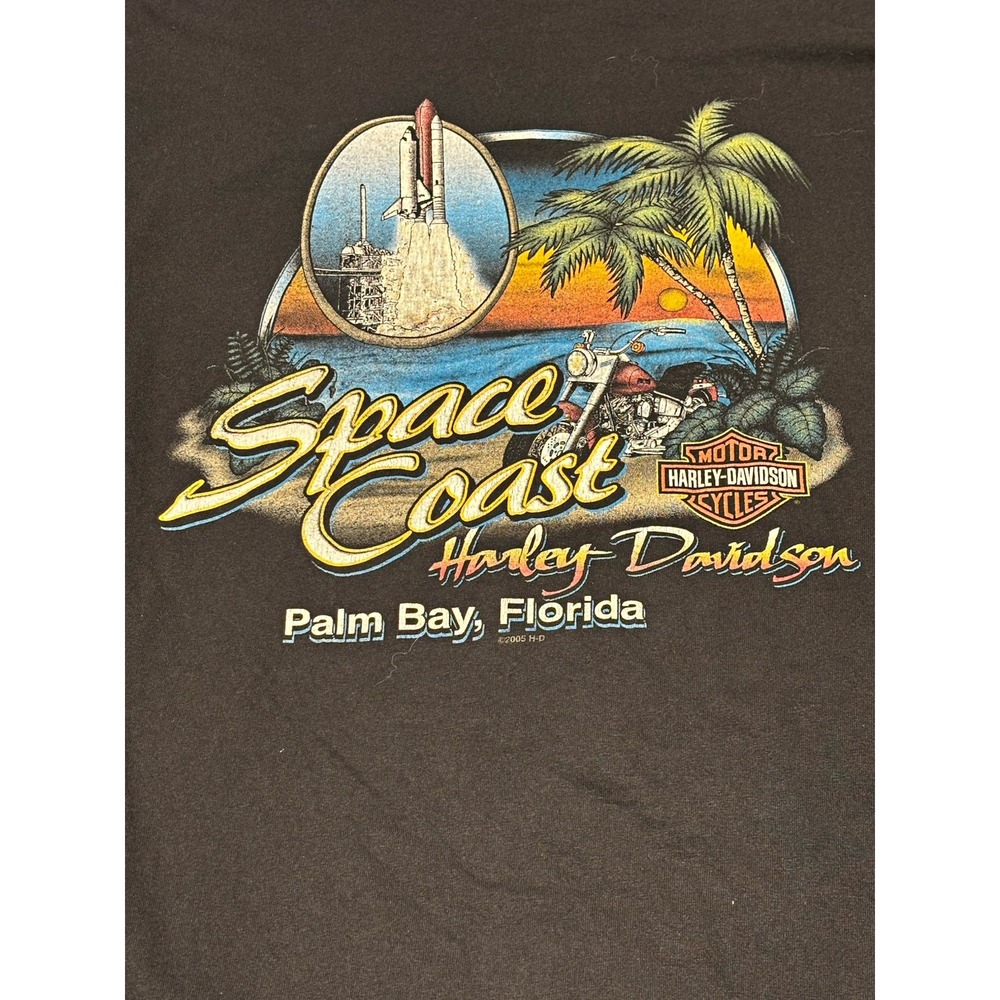 Harley-Davidson Space Coast Palm Bay Florida Black Long Sleeve Graphic T-Shirt